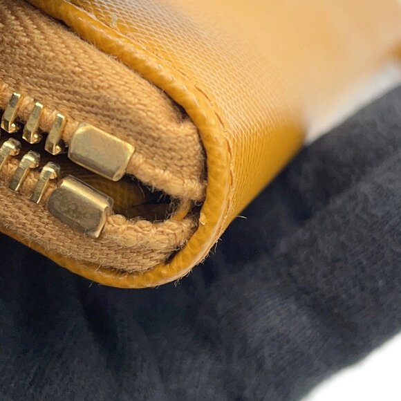 PRADA Orange Leather Saffiano Wallet - Picture 6 of 15